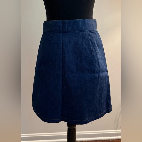 Smak Parlour Dark Denim Tulip Match Game Mini Skirt - Picture 6 of 11